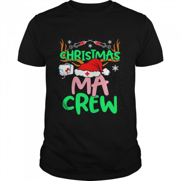 Vaccinated Christmas MA Crew Sweater Shirt