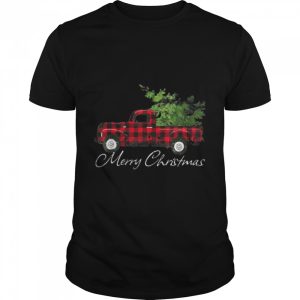Vintage Red Truck Christmas Tree Family Matching Pajamas T-Shirt