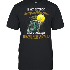 Witch Girl In My Defense The Moon Was Full And I Was Left Unsupervised T-shirt