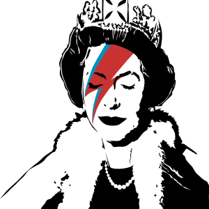 sweat-shirt reine d’angleterre style banksy