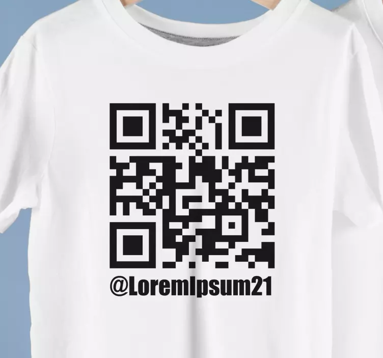 t-shirt instagram qr code monocolore avant le shopping t-shirt instagram qr code monocolore avant le shopping