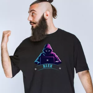 tee-shirt hacker avec nom personnalise tee-shirt hacker avec nom personnalise