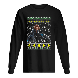 Black Widow Ugly Christmas shirt