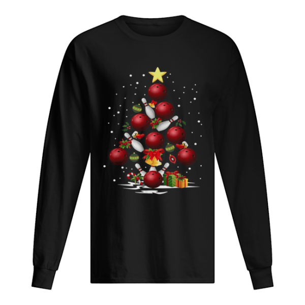 Bowling Christmas tree shirt