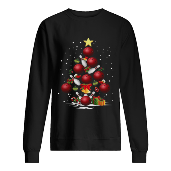 Bowling Christmas tree shirt