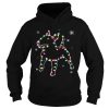 Bull Terrier Christmas lights shirt