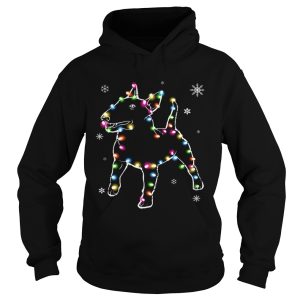 Bull Terrier Christmas lights shirt