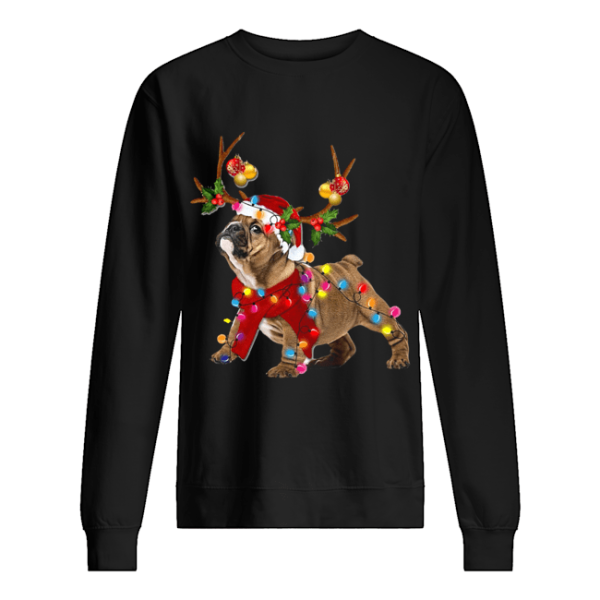 Bulldog Gorgeous Reindeer Crewneck Christmas shirt