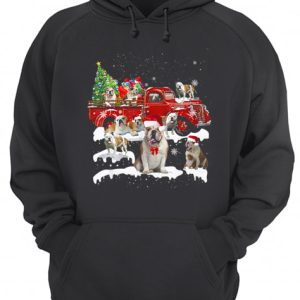 Bulldog Riding Red Truck Xmas Merry Christmas shirt 2 Bulldog Riding Red Truck Xmas Merry Christmas shirt 3