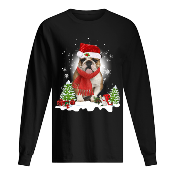 Bulldog Santa Clause Christmas shirt