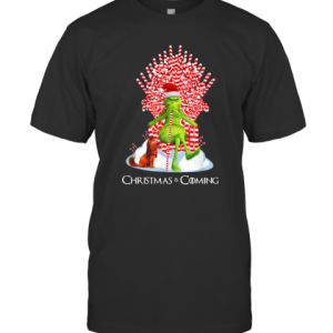 Candy Stick Throne The Grinch And Max Christmas Is Coming T-Shirt