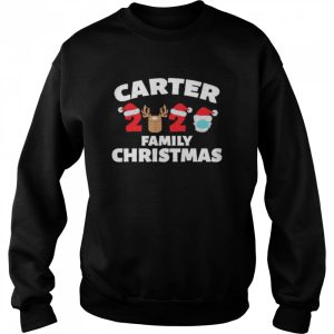 Carter Family Christmas 2020 Matching Santa Clause Mask shirt