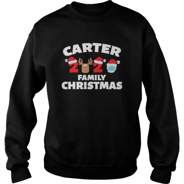 Carter Family Christmas 2020 Matching Santa Clause Mask shirt