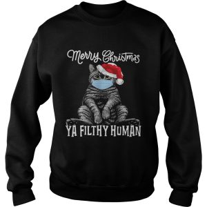 Cat Face Mask Merry Christmas Ya Filthy Human shirt 2 Cat Face Mask Merry Christmas Ya Filthy Human shirt 3