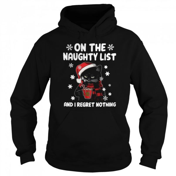 Cat Grumpy On The Naughty List And I Regret Nothing 2020 Christmas shirt