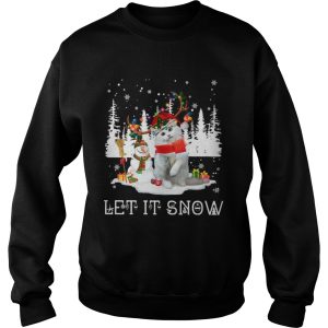 Cat Reindeer Snowman Merry Christmas Let It Snow shirt 2 Cat Reindeer Snowman Merry Christmas Let It Snow shirt 3