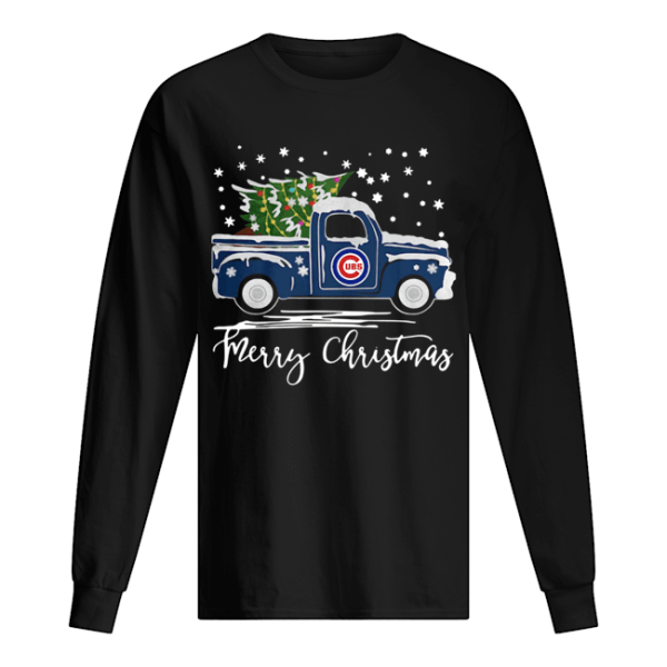 Chicago Cubs Pickup Truck Merry Christmas shirt