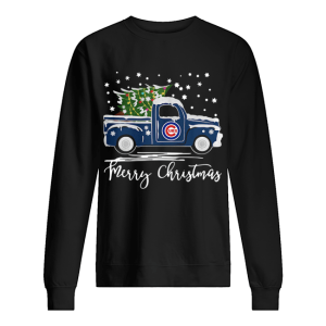 Chicago Cubs Pickup Truck Merry Christmas shirt
