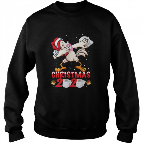 Chicken Dabbing Wear Santa Hat 2020 Toilet Paper Covid 19 Christmas shirt