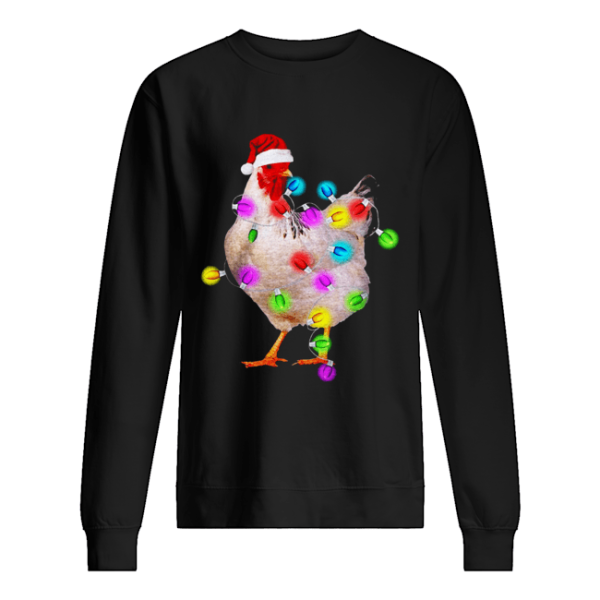 Chicken With Christmas Light shirt