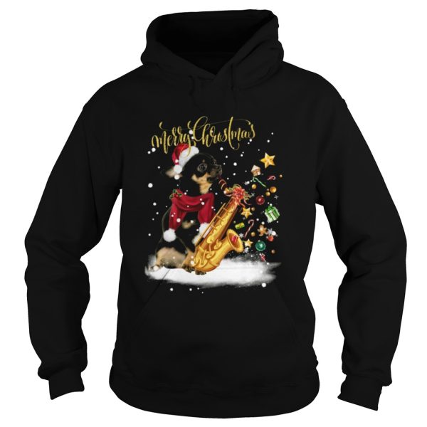 Chihuahua Saxophone Merry Christmas shirt