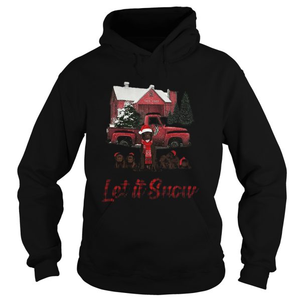 Chocolate Labrador Let It Snow Christmas shirt