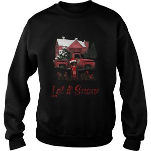 Chocolate Labrador Let It Snow Christmas shirt 2 Chocolate Labrador Let It Snow Christmas shirt 3