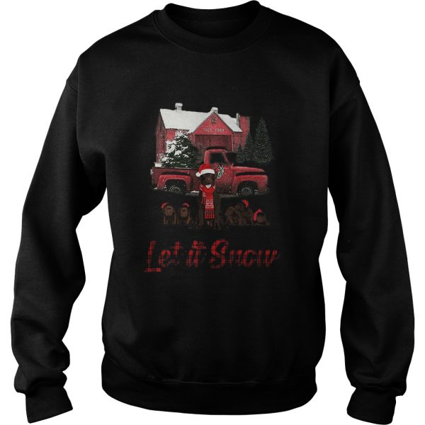 Chocolate Labrador Let It Snow Christmas shirt