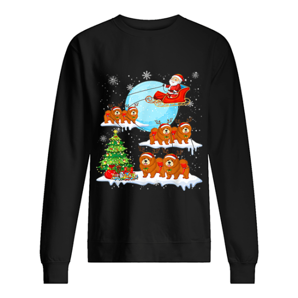 Chow Chow Reindeer Christmas Santa Claus shirt