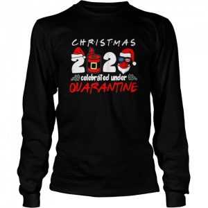 Christmas 2020 Santa Claus Face Mask Celebrated Under Quarantine shirt