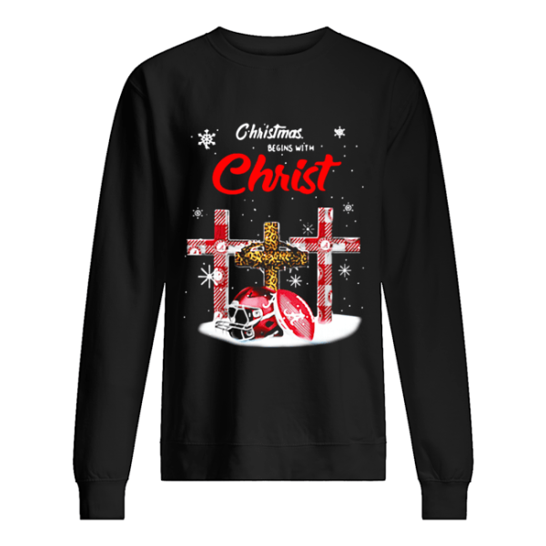 Christmas Begins With Christ Alabama Crimson Tide shirt