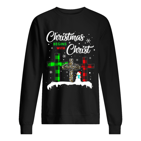 Christmas Begins With Christ Costume Xmas shirt