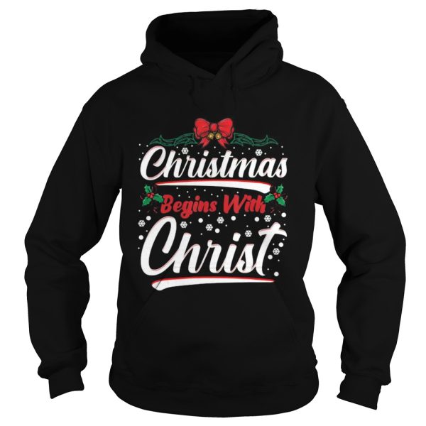 Christmas Begins With Christ Xmas Christian shirt