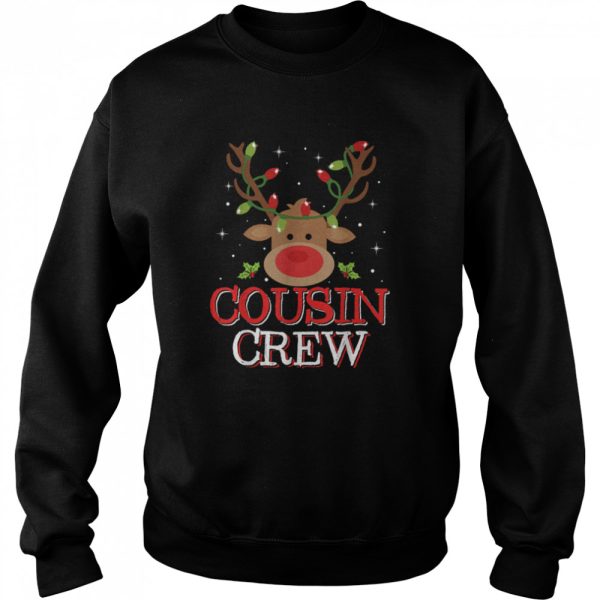 Christmas Cousin Crew Reindeer Matching Pajama shirt