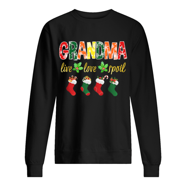 Christmas Grandma Live Love Spoil T-Shirt