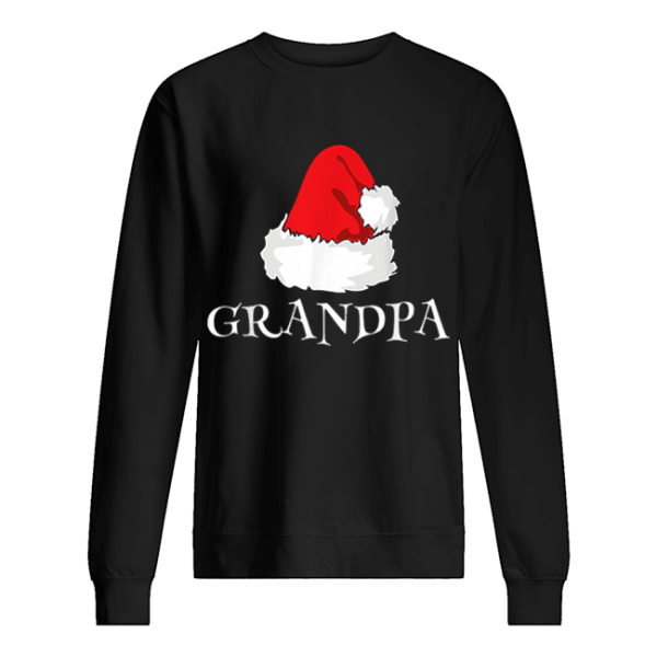 Christmas Grandpa Family Matching Pajama Santa Hat shirt