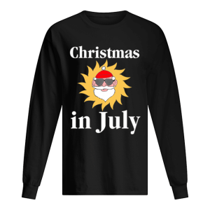 Christmas In July Funny Sunny Santa Holiday Graphic shirt