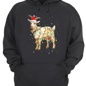 Christmas Lights Goat Wearing Santa Hat Funny Xmas shirt 2 Christmas Lights Goat Wearing Santa Hat Funny Xmas shirt 3