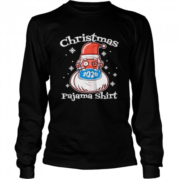 Christmas Pajamas Santa With Face Mask 2020 Xmas shirt