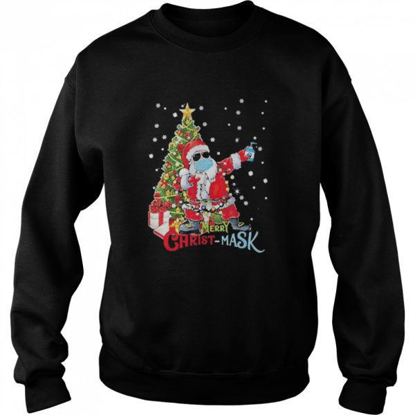 Christmas Santa Dabbing Wearing Mask shirt