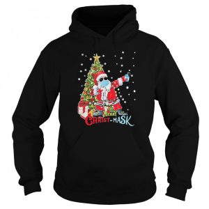 Christmas Santa Dabbing Wearing Mask shirt 3