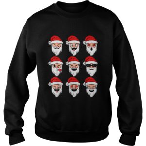 Christmas Santa Emojis Emoticons shirt 3