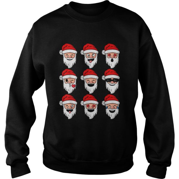 Christmas Santa Emojis Emoticons shirt