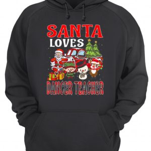 Christmas Santa Loves Dancer Teacher Merry X mas shirt 3
