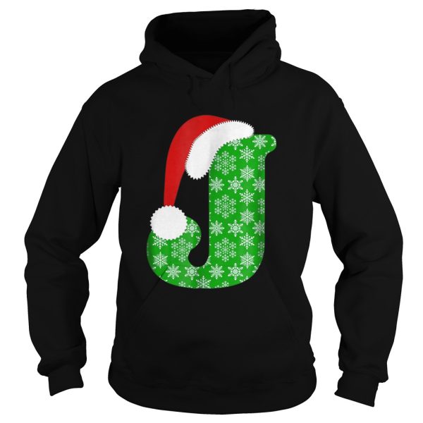 Christmas Santa Monogram Letter J Holiday shirt