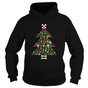 Christmas Tree Made Of Bones And Paw Prints shirt