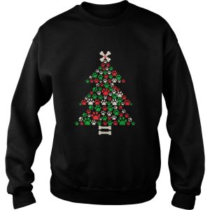 Christmas Tree Made Of Bones And Paw Prints shirt 3