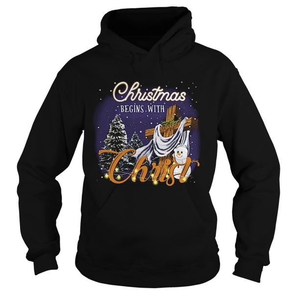 Christmas begins with Christ shirt