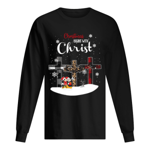 Christmas begins with christ cross Mickey Mouse shirt