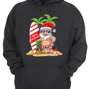 Christmas in July Santa Hawaiian Surfing T Shirt 3